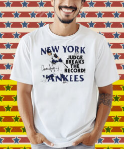 Official Aaron Judge Breaks The Record New York Yankees Graphic Player Signature Shirt