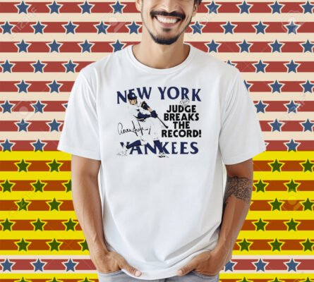 Official Aaron Judge Breaks The Record New York Yankees Graphic Player Signature Shirt