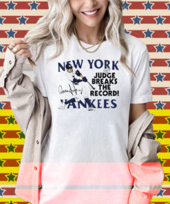 Official Aaron Judge Breaks The Record New York Yankees Graphic Player Signature Shirt