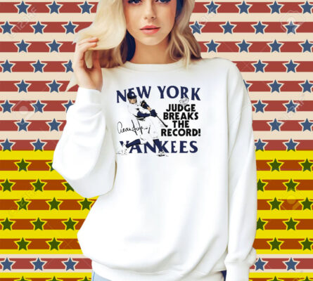 Official Aaron Judge Breaks The Record New York Yankees Graphic Player Signature Shirt