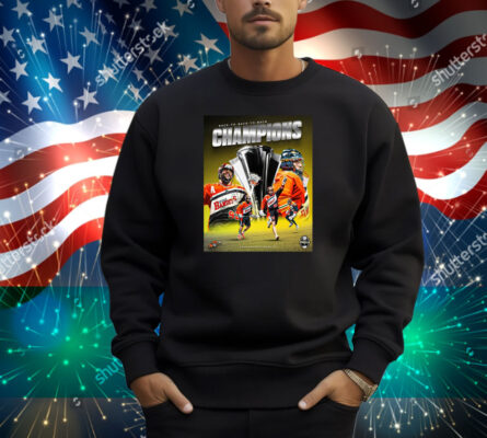 Official Back-To-Back-To-Back Champions 2025 Buffalo Bandits -Three-Peat Poster Shirt