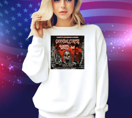 Official Cannibal Corpse North America 2025 Tour Sat October 4th Anaheim Ca House Of Blues Poster Shirt