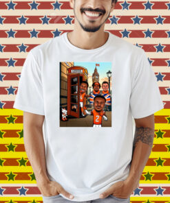 Official Denver Broncos London Is Broncos Country London Calling Caricatures Poster Shirt