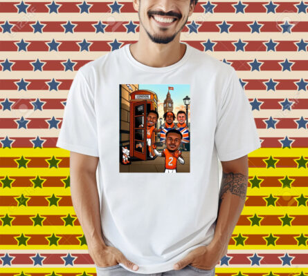 Official Denver Broncos London Is Broncos Country London Calling Caricatures Poster Shirt