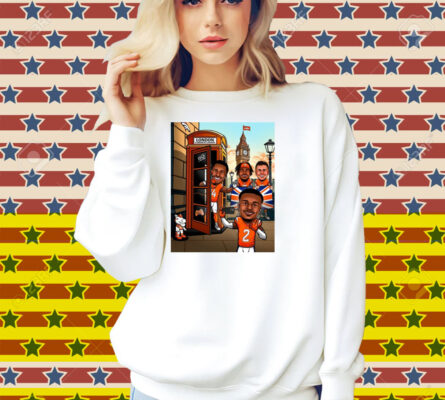 Official Denver Broncos London Is Broncos Country London Calling Caricatures Poster Shirt
