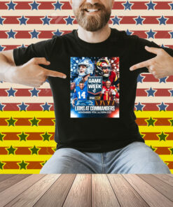 Official Detroit Lions At Washington Commanders America’s Game Of The Week November 9th 2025 Poster Shirt
