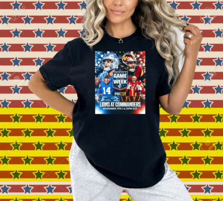 Official Detroit Lions At Washington Commanders America’s Game Of The Week November 9th 2025 Poster Shirt