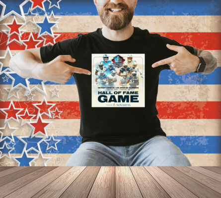 Official Detroit Lions and Los Angeles Chargers 7 31 2025 Canton OH Hall of Fame Game Poster Shirt