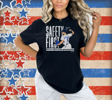 Official Kike Hernandez Safety First Pitching Helmet Los Angeles Dodgers MLB 2025 Shirt