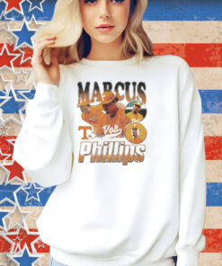 Official Marcus Phillips Tennessee Vols Baseball NCAA Division I 90s Graphic Shirt