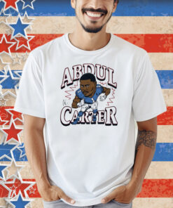 Official New York Giants NFL Football Abdul Carter Caricature Signature 2025 Shirt