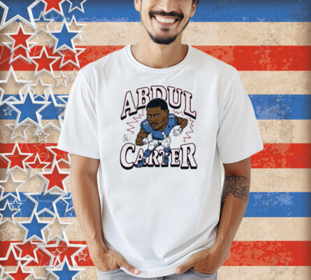 Official New York Giants NFL Football Abdul Carter Caricature Signature 2025 Shirt