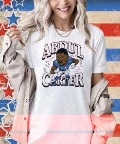 Official New York Giants NFL Football Abdul Carter Caricature Signature 2025 Shirt