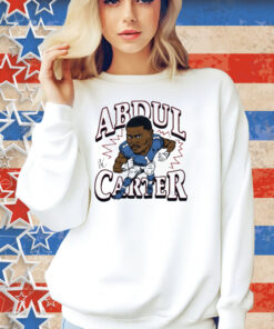 Official New York Giants NFL Football Abdul Carter Caricature Signature 2025 Shirt