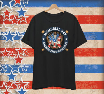 Official New York Yankees Memorial Day Remember Honor Never Forget American Flag T-Shirt