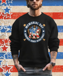 Official New York Yankees Memorial Day Remember Honor Never Forget American Flag T-Shirt