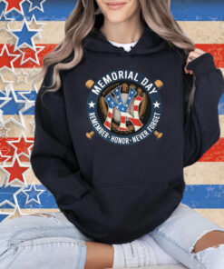 Official New York Yankees Memorial Day Remember Honor Never Forget American Flag T-Shirt