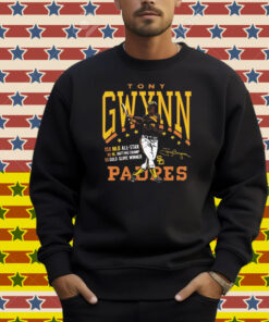 Official Tony Gwynn San Diego Padres 5X Gold Glove Winner Graphic Player Signature Shirt