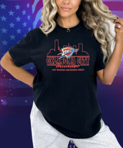 Oklahoma City Thunder 2025 Western Conference Finals NBA Skyline Shirt