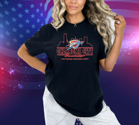 Oklahoma City Thunder 2025 Western Conference Finals NBA Skyline Shirt