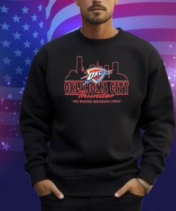 Oklahoma City Thunder 2025 Western Conference Finals NBA Skyline Shirt