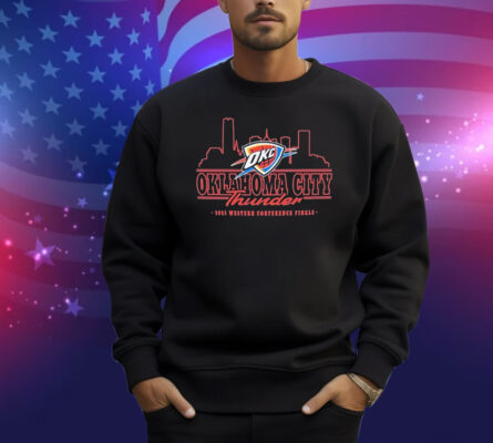 Oklahoma City Thunder 2025 Western Conference Finals NBA Skyline Shirt