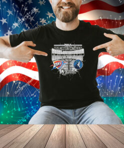 Oklahoma City Thunder vs. Minnesota Timberwolves NBA 2025 Western Conference Finals Matchup Shirt