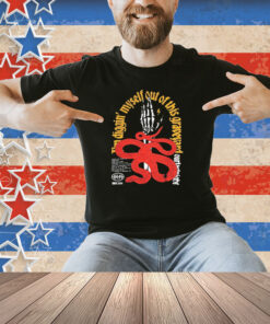 Our Last Night I’m Diggin’ Myself Out Of This Graveyard Since 2004 Snake Skeleton Hand Shirt