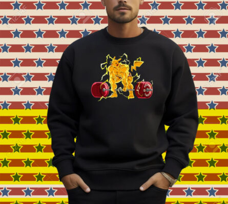 Peakachu Swole Pokemon Gym Shirt