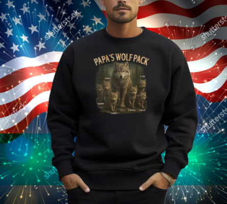 Personalized Papa’s Wolf Pack Shirt