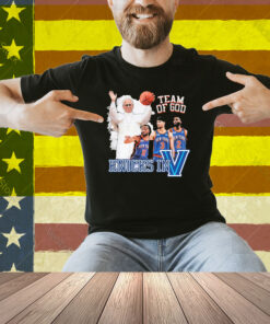 Pope New York In Five. Team Of God Knicks In V Villanova Wildcats Shirt