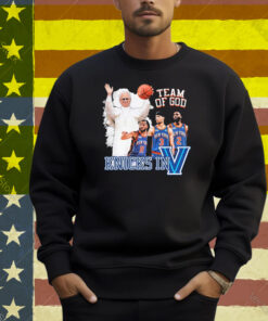Pope New York In Five. Team Of God Knicks In V Villanova Wildcats Shirt