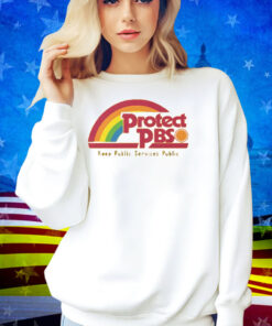 Protect PBS Rainbow Keep Public Service Public Shirt