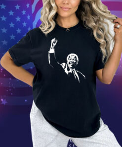 Rania Khalek Wearing Nelson Mandela Raise Hand Shirt
