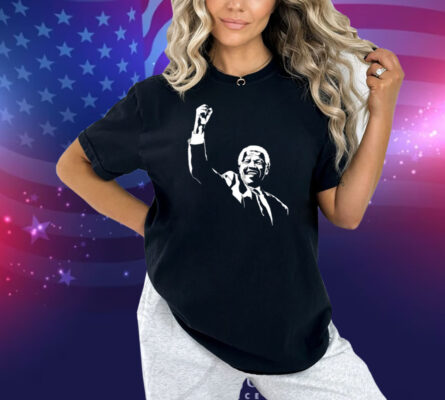 Rania Khalek Wearing Nelson Mandela Raise Hand Shirt