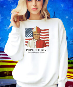 Robert Fracis Prevost Becomes The First American Pope Leo XIV Flag Shirt