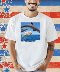 Sebastian Vettel Wearing Dog Jump With Dolphin Shirt