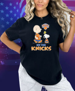 Snoopy And Charlie Brown The Peanuts New York Knicks Shirt