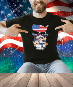 Snoopy And Friends The Peanuts New York Yankees Happy 4th Of July USA Map Shirt