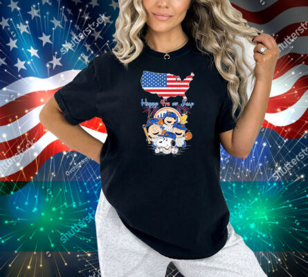 Snoopy And Friends The Peanuts New York Yankees Happy 4th Of July USA Map Shirt