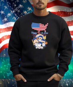 Snoopy And Friends The Peanuts New York Yankees Happy 4th Of July USA Map Shirt