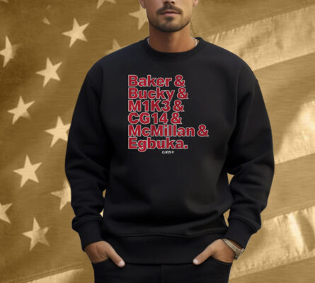 Tampa Bay Football Baker & Bucky & M1K3 & CG14 & McMillan & Egbuka Shirt