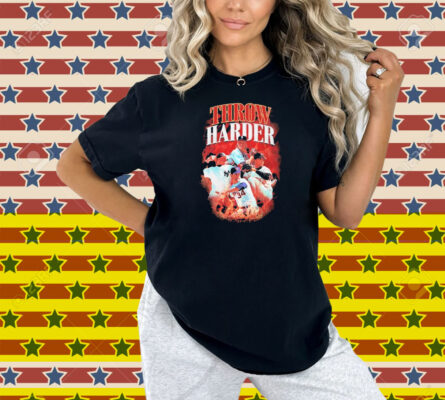 Throw Harder Baseball Flames MLB Shirt