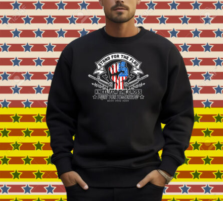 Tom Macdonald Stand For The Flag Kneel For The Cross Fight For Tomorrow Hang Over Gang American Flag Skeleton Shirt