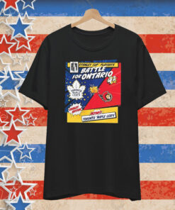 Toronto Maple Leafs vs. Ottawa Senators 2025 Stanley Cup Playoffs Battle For Ontario Rivalry Comic Pop T-Shirt