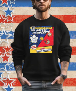 Toronto Maple Leafs vs. Ottawa Senators 2025 Stanley Cup Playoffs Battle For Ontario Rivalry Comic Pop T-Shirt