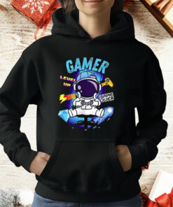 Astronaut Gamer level Up Game Over T-Shirt