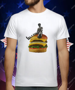Burger Break Stripes On A Stack T-Shirt