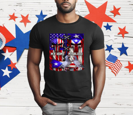 Cuban Americans My Home My Blood Racing Pigeons T-Shirt