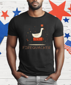 FireQuacker Goose on Firework T-Shirt